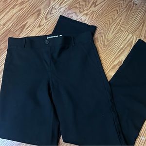 Betabrand straight leg black dress pants size medium